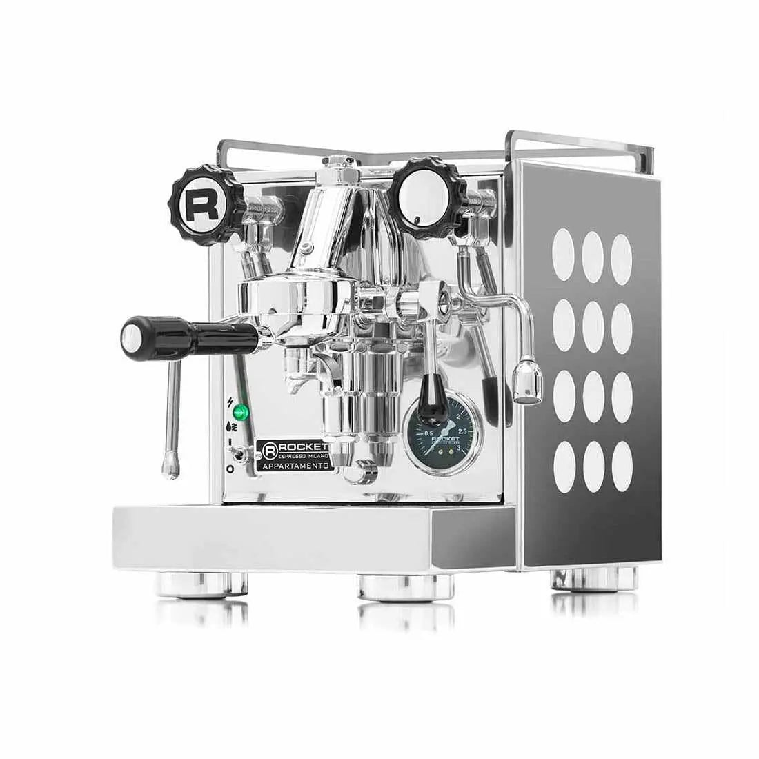 Appartamento Espressomaschine-Wärmetauscher-Rocket Espresso-Chrom/Weiß-Barista und Espresso