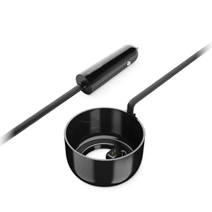 Ladegerät für Ember elektrische Tasse in Schwarz mit Kabel und Adapter für schnelles und sicheres Laden.
