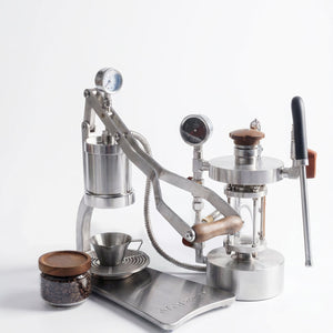 Aleman 2P Espressomaschine mit manuellem Hebel | Basis und Tropfschale aus Edelstahl