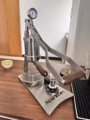 Aleman 2P Espressomaschine mit manuellem Hebel | Basis und Tropfschale aus Edelstahl