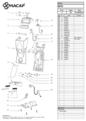 Macap Gummistöd M7DZ - Reservdel OEM nummer: C00071801