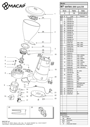 Macap Inställningsring M7 - Reservdel OEM nummer: C0007M163