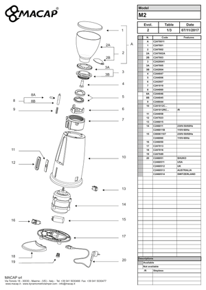 Macap Inställningsring M2 - Reservdel OEM nummer: C247005