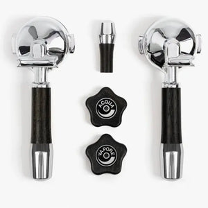 Griffset für ECM Drehknöpfe-Griffset-Wiedemann Manufaktur-Alternative 1-Schwarze Eiche-Barista und Espresso