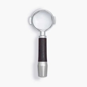 Wood Portafilter 58 mm bottenlös-Portafilter-Wiedemann Manufuktur-Elegant-Svart ek-Barista och Espresso